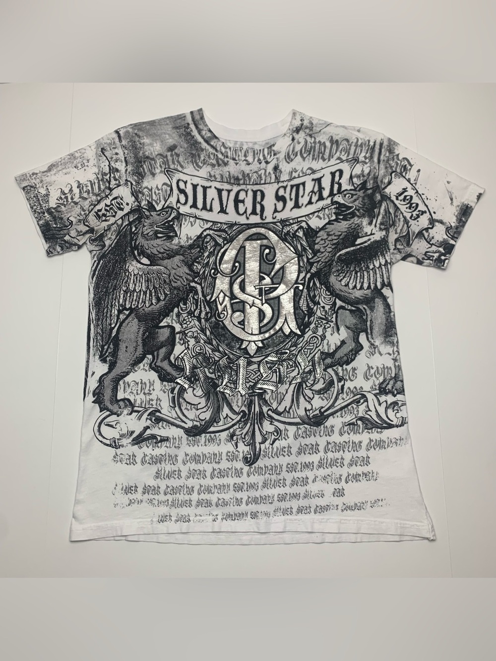 Georges Rush St-Pierre T-Shirt Silver Star Casting Company Y2k MMA Tee Size XL